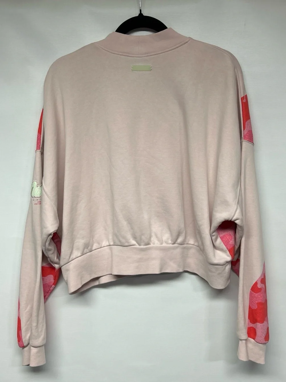 Nike Essential Pink & Red Camo Crop Sweatshirt
